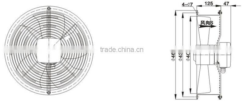 220v high efficiency waterproof ventilation fans 2350rpm