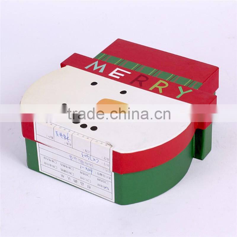 Round empty decorative christmas gift box