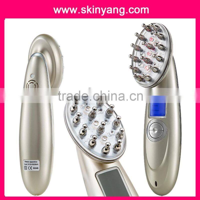 2016 high frequency 980nm diode laser regrowth comb massage scalp beauty machine with CE and ROSH