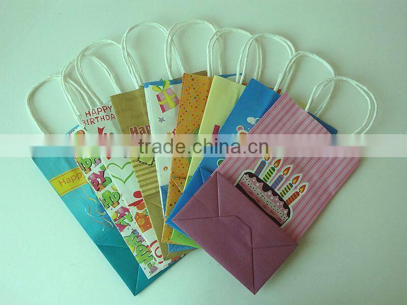 2014 hot sale personized printing birthday bag with customized printing and logo