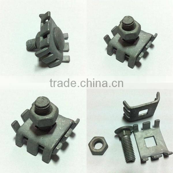 Electric fencing split bolt joint clamp for up to 4mm fencing wires