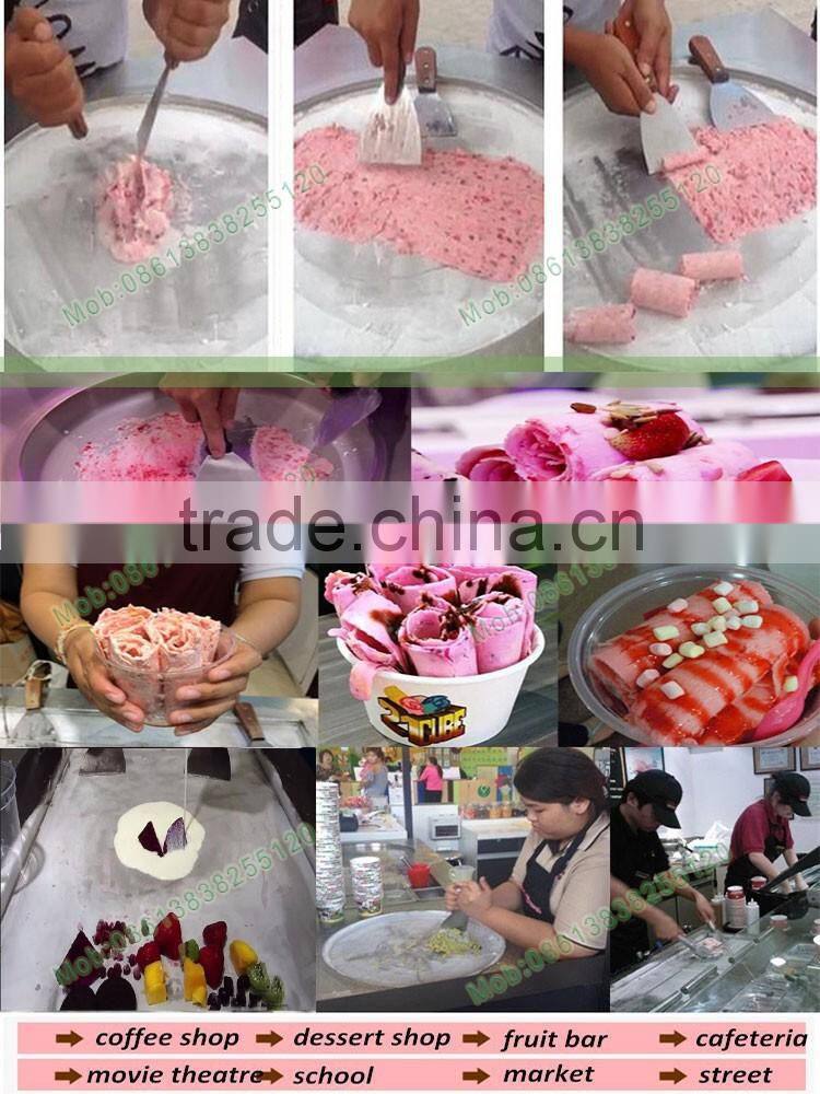 Cold Stone Marble Slab Top Fry Ice Cream Machine / Fried Ice Cream