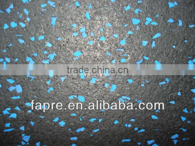 Interlocking Rubber Sport Matting with Colorful EPDM Speckles