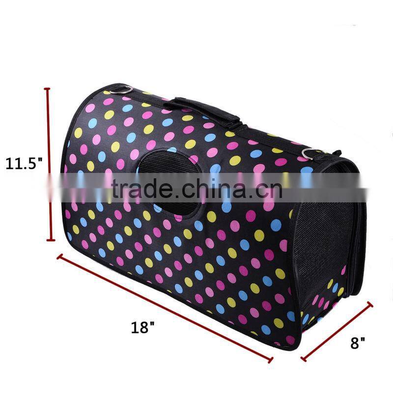popular new stylish large size pet travel carry bag polka dots for small dogs cats animals