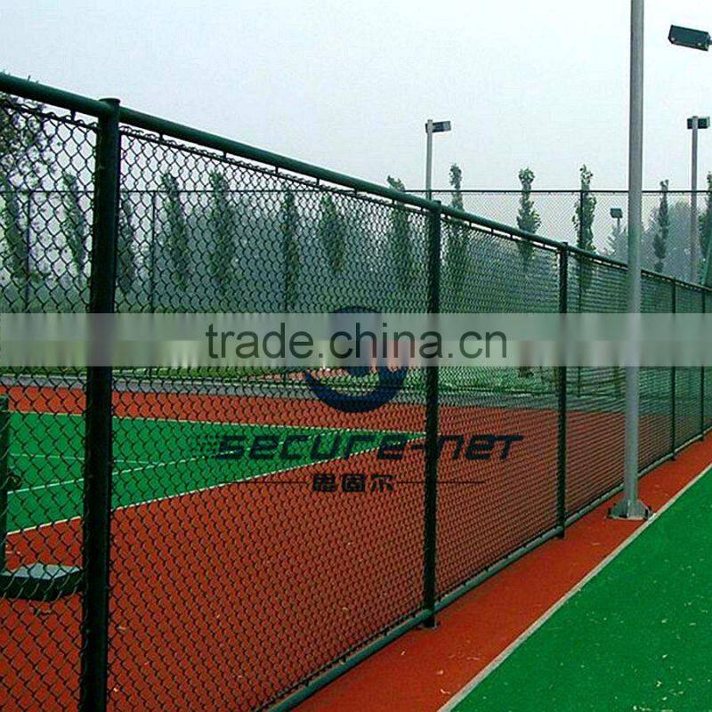 Reinforcement strong style green chain link fence for basketball fields