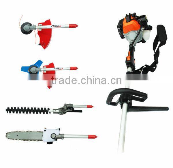 gasoline engine powered multi function machine with 9 head