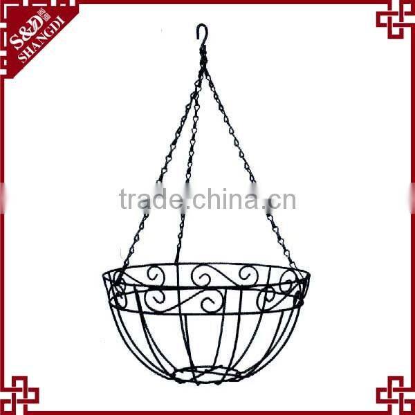 Artificial Wrought Iron Flower galvanized metal hanging planters