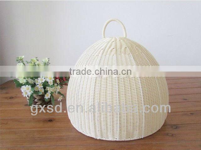 shangdi products oval shaped white rattan luxury dog bed