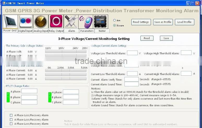 GSM Smart Energy Meter for 3 phase 4 wire smart energy meter