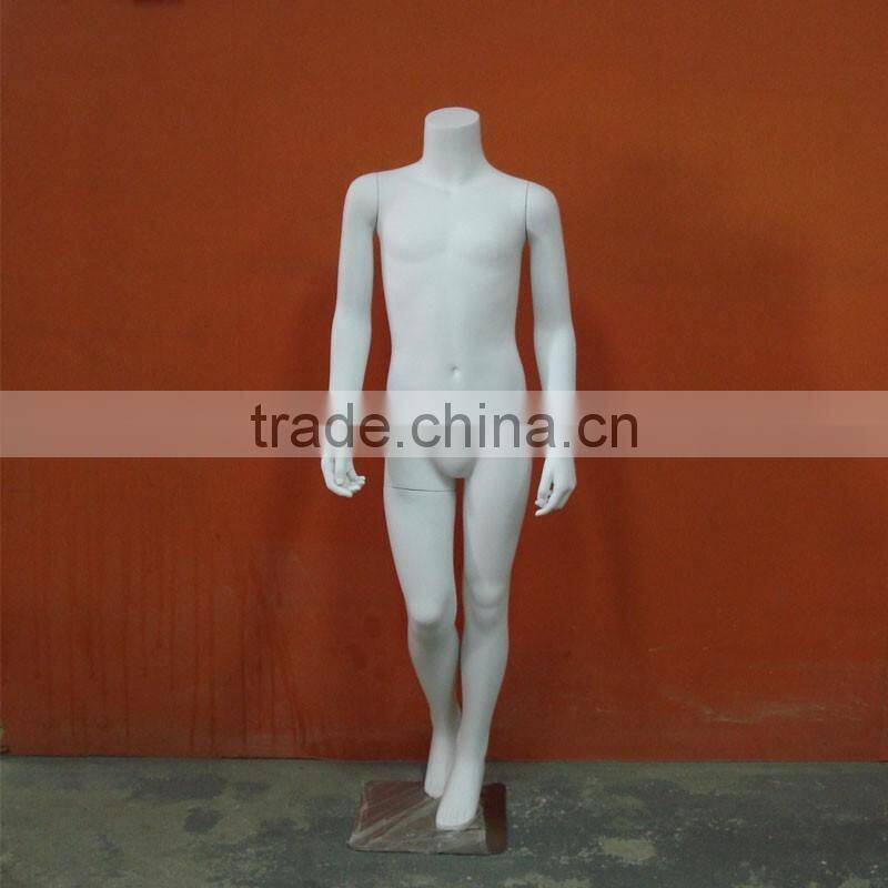 Matt White Headless Child Mannequin 6 Years Old Arms At The Side