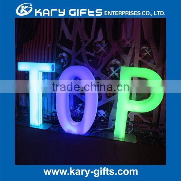 Remote Control LED Alphabets Decoration LED alphabet letters with stainless