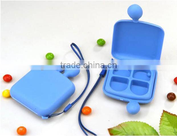 Portable plastic 4 case travel gift PP pill box&Plastic Travel Medicine Box&Plastic Patients pill box