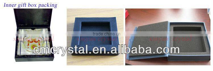 screen printing square crystal ashtray