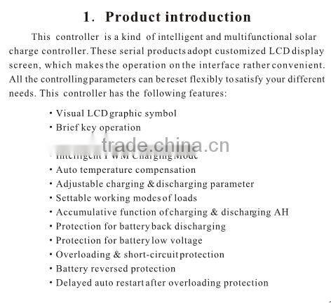 LED display smart solar charge controller