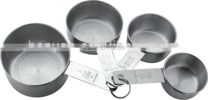 staniless steel 4pcs measuring cup, measuring spoon