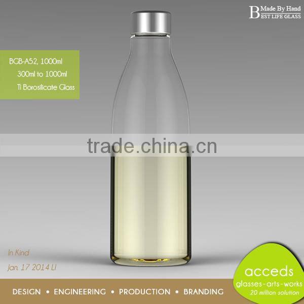 Clear Glass Wholesale Drinking Water Bottles