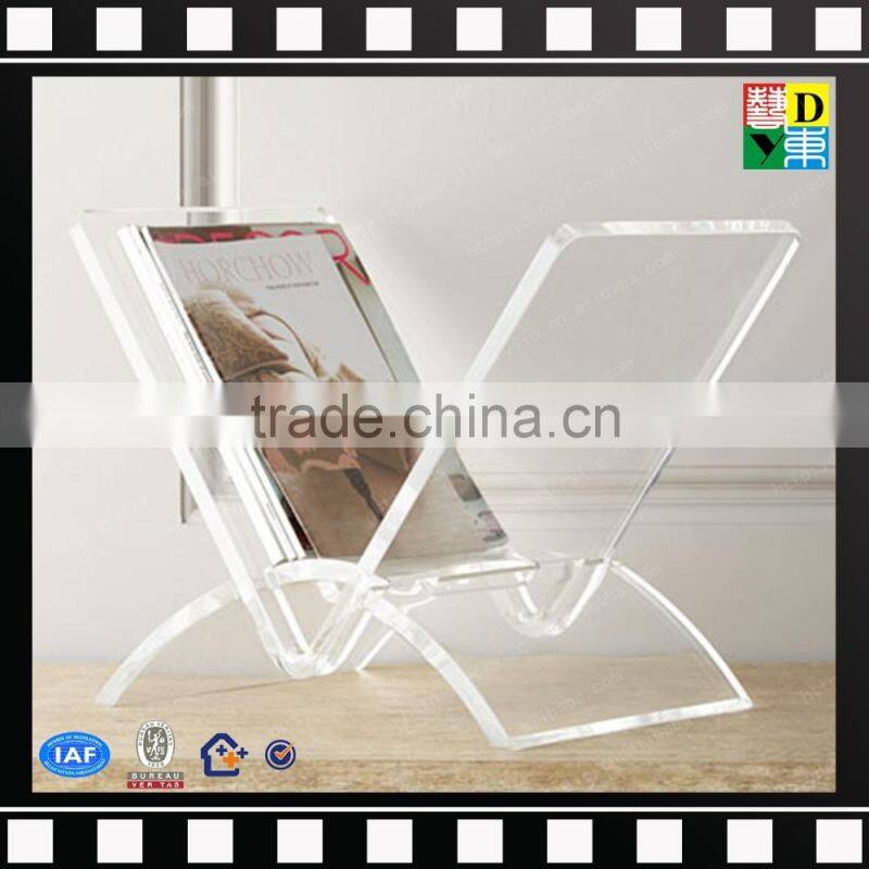 latest custom design acrylic magazin rack PMMA lucite acrylic file holder new arrival high quality acrylic office supplies