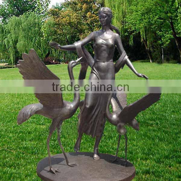 European style bronze casting angel statue for garden decoration