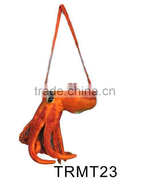 octopus shaped plush toy bag
