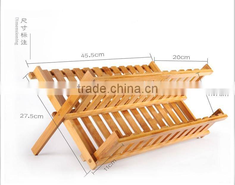 2015 Hot sell nature wood kitchen dish rack,dish holder
