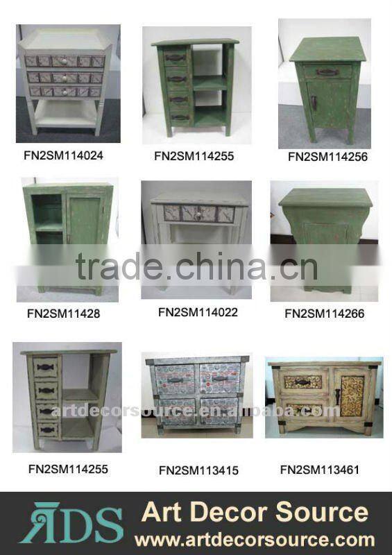 S/3 Wooden w/Metal Table