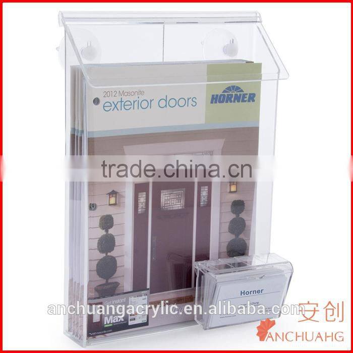 Clear Acrylic Officemate Multi-Use Literature Holder Brochure Rack with Tiered Dividable Pockets