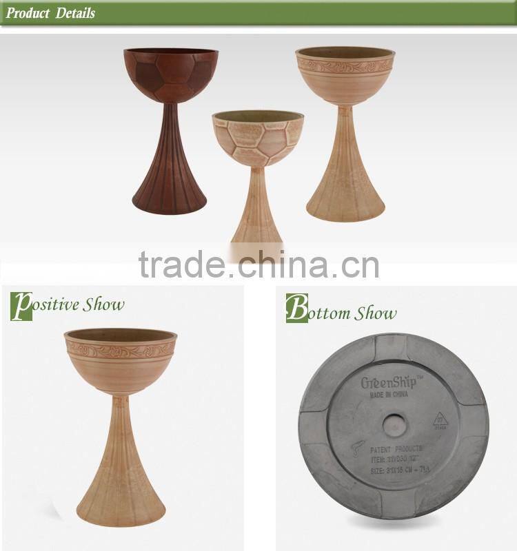 Fashionable Cup Shape Ceramic Tall Garden Planter