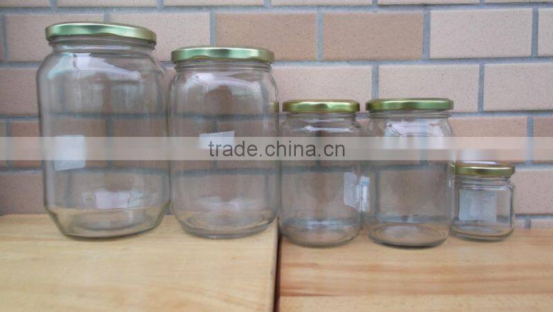1000ml transparent clear glass candy jar