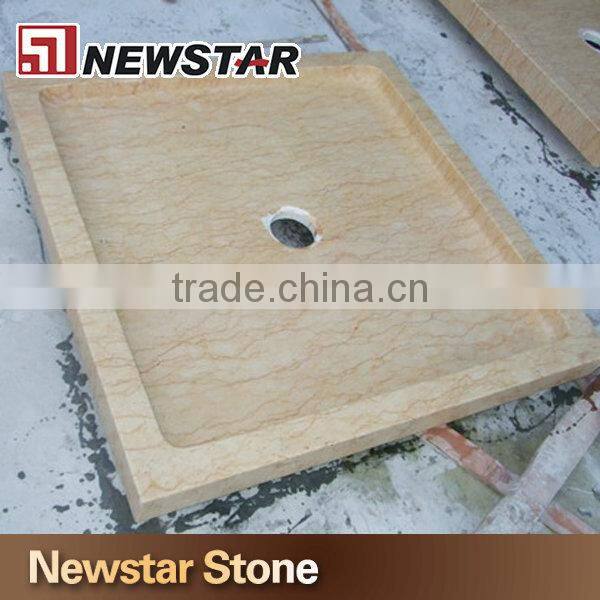 Cararra white marble shower tray, stone shower base