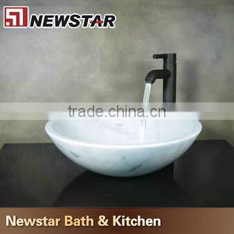 Newstar white marble bathroom sink