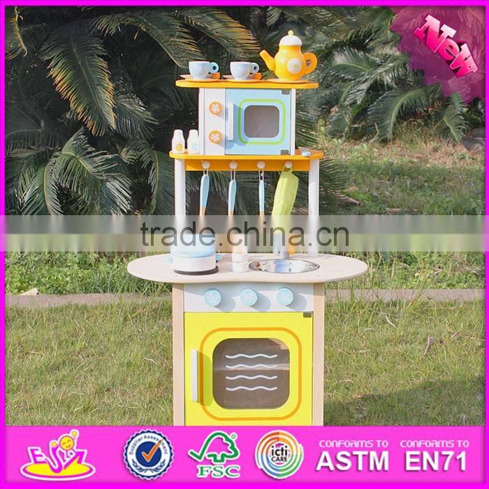 2016 new design preschool home play toy wooden kids wooden kitchen sets W10C246