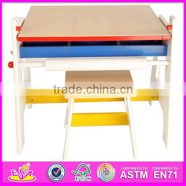 2015 New wooden draw table for kids,stable wooden draw table set for children,educational wooden draw table toy W08G126-x