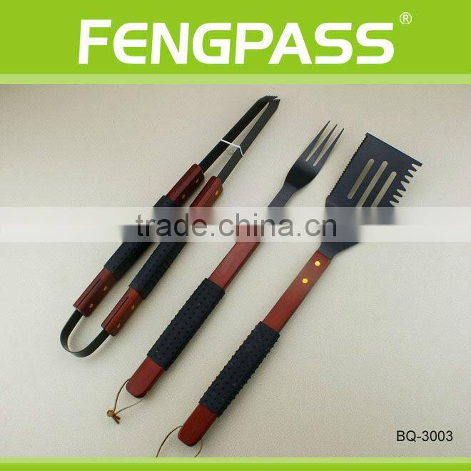 wooden handle bbq tool set(95-21-25)