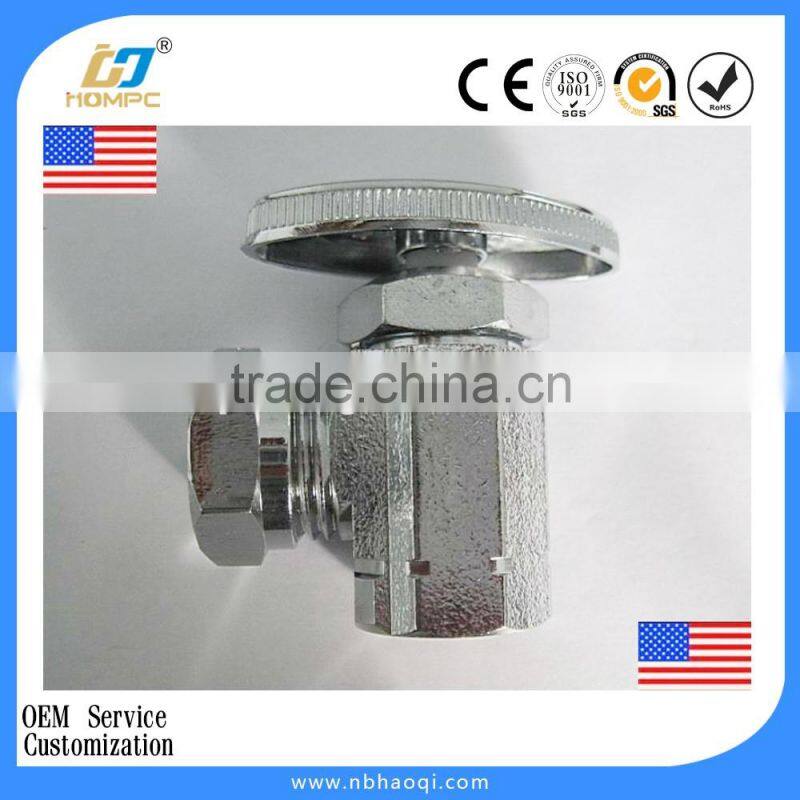 Brass angle stop valve for water