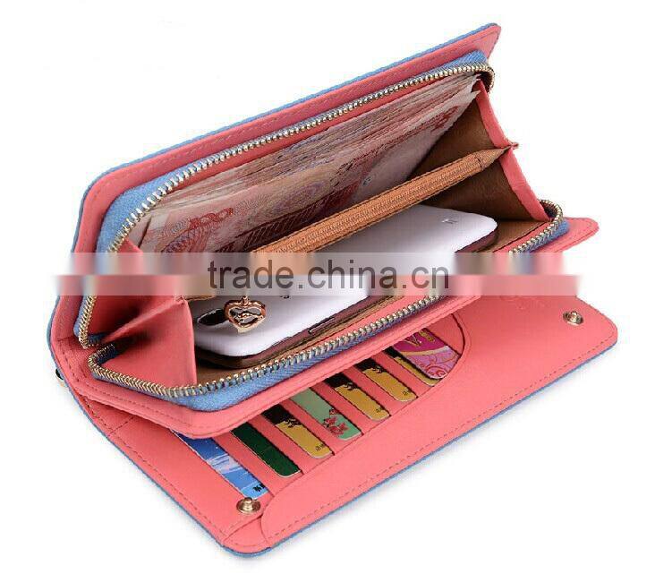 2014 New style leather wallet case for unisex