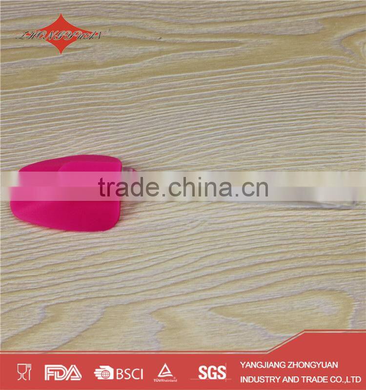 3-piece silicone spatula set with plastic handle