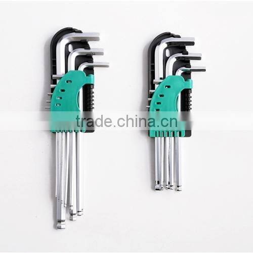 Short Arm Allen Wrench (9 Pieces) Metric