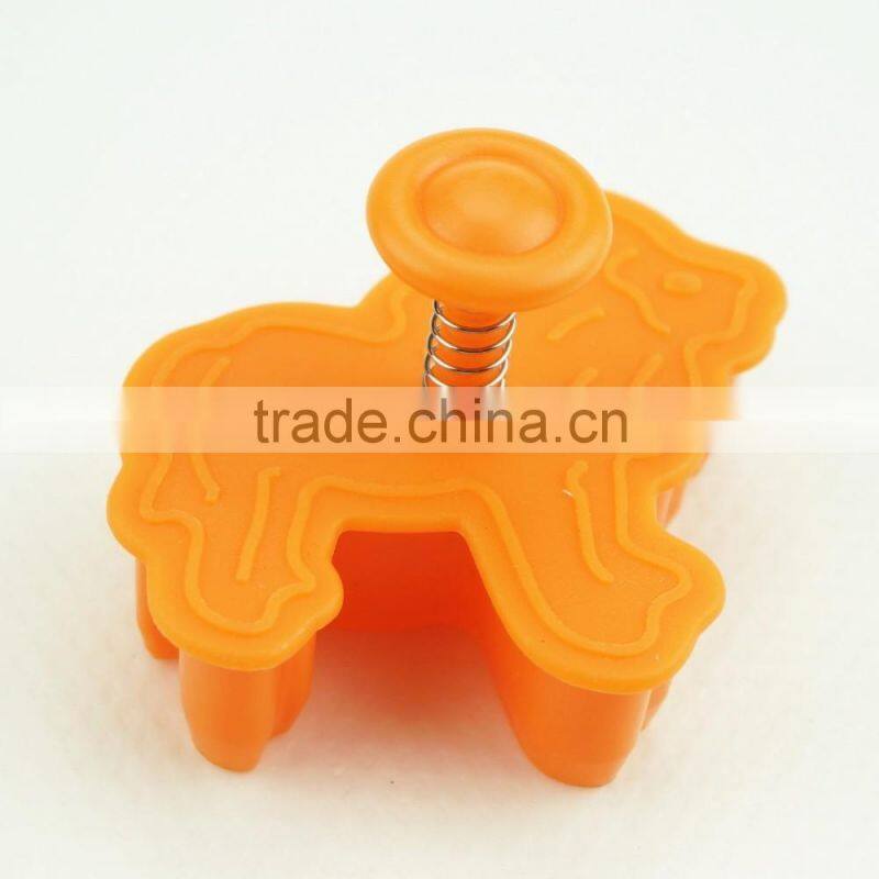 47047 4pcs Impressions animal horse elephant dear Fondant Mould Silicone Fondant Tools