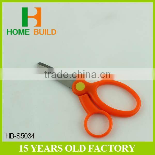 Factory price HB-S5034 Student scissors School scissors Rubber hand scissors