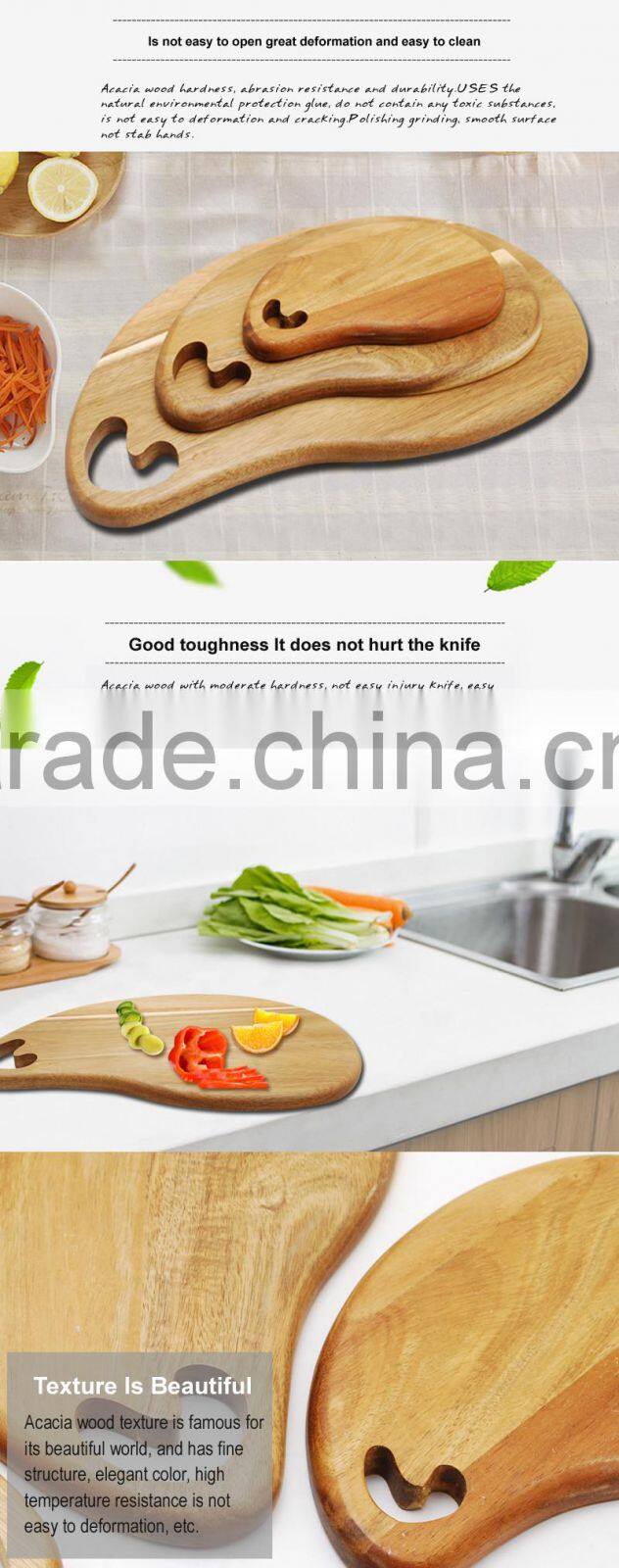 3 Piece Hand Crafted Acacia Wood Cutting Board Set