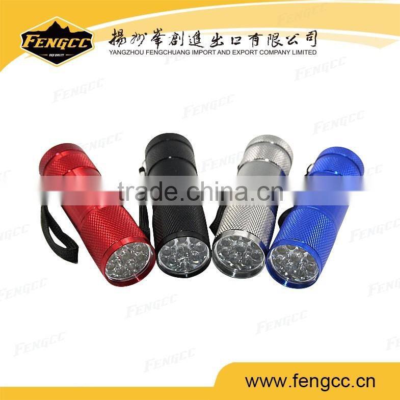 2016 promotional LED aluminium flashlight torch with whole print