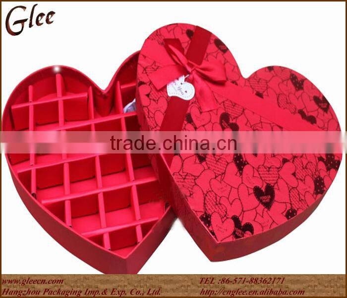 red lovely chocolate box for love person