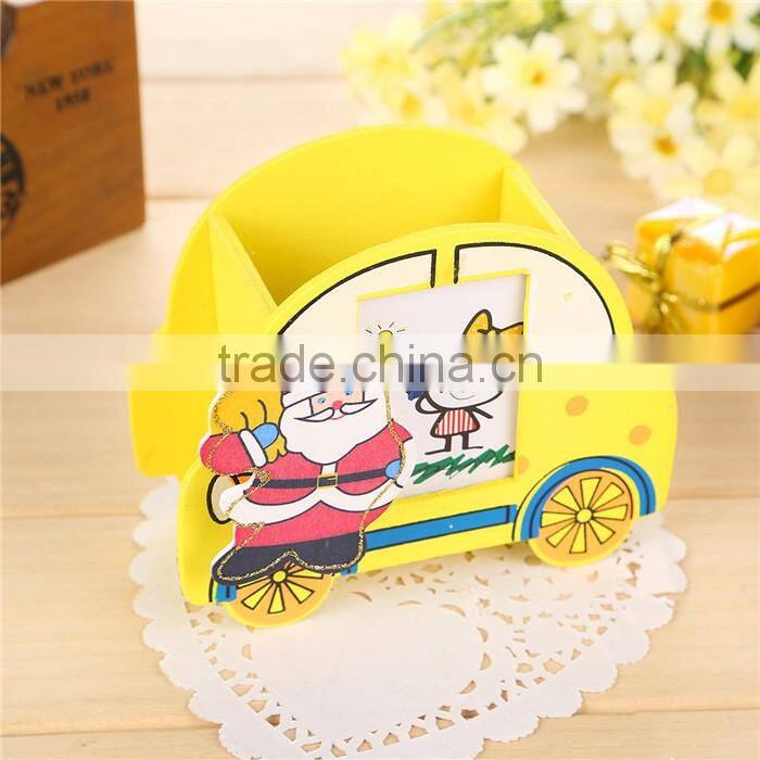 christmas car small gift wholesale wood pencil holder