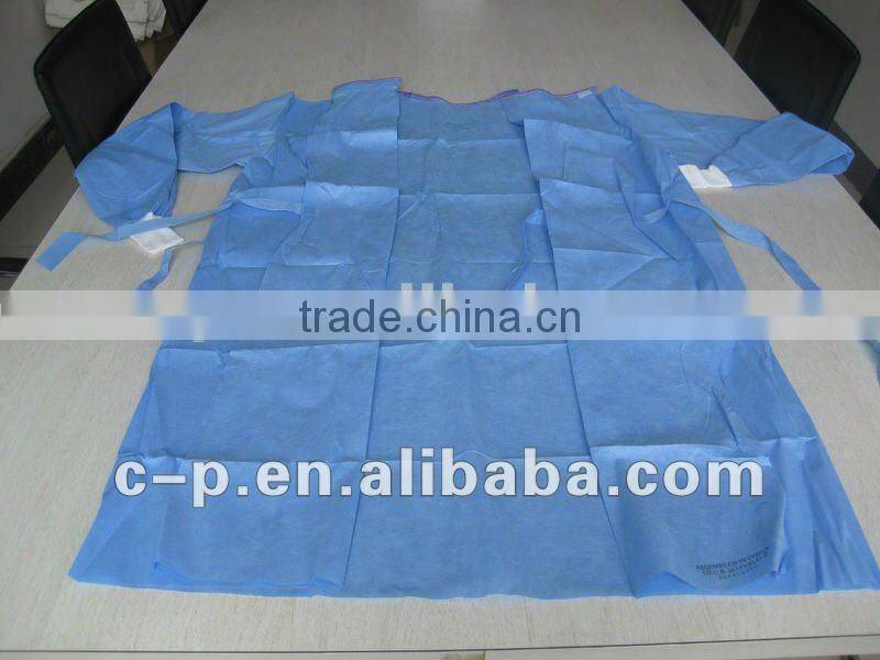 Knit Cuff Blockade Unisex Doctor and Nurse Rinforced Gown