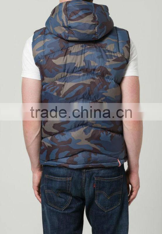 ALIKE 2014 new design men's camo cotton fill waistcaot /camo waistcoat
