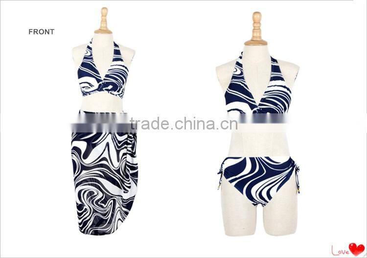 Custom Sexy nude color three pieces Brazilian Bikini