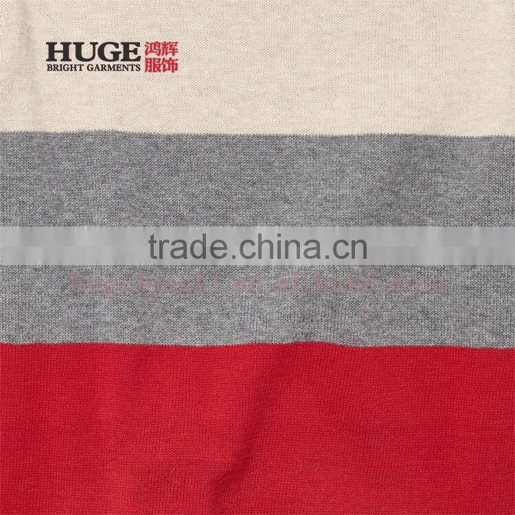 Allover Stripes Fully-Fashioned Armholes Hand Knit Childrens Sweaters