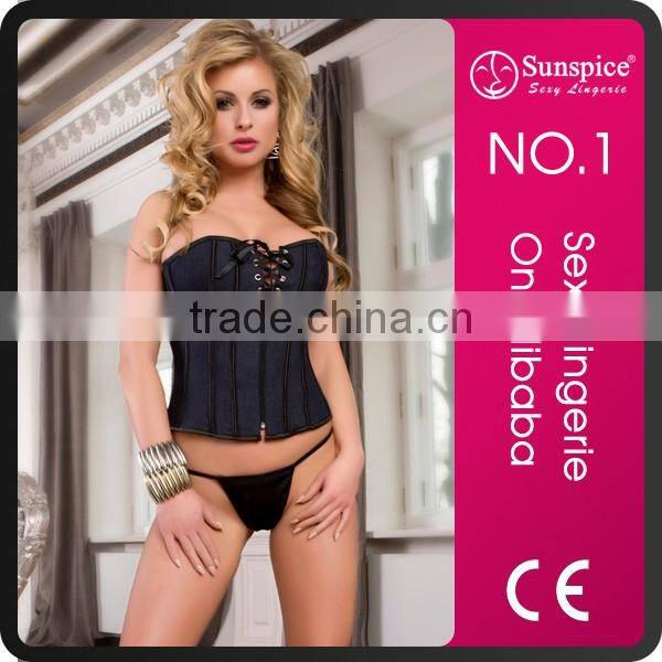 Sunspice hot sale corset top quality guarantee leather lingerie corset