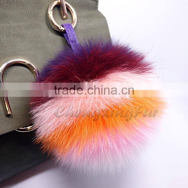 CX-R-55 Best Selling Wholesale Fashion Pendant Cute Fox Fur Ball Bag Charm