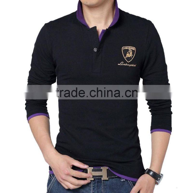 Custom design sewing logo brand polo shirt